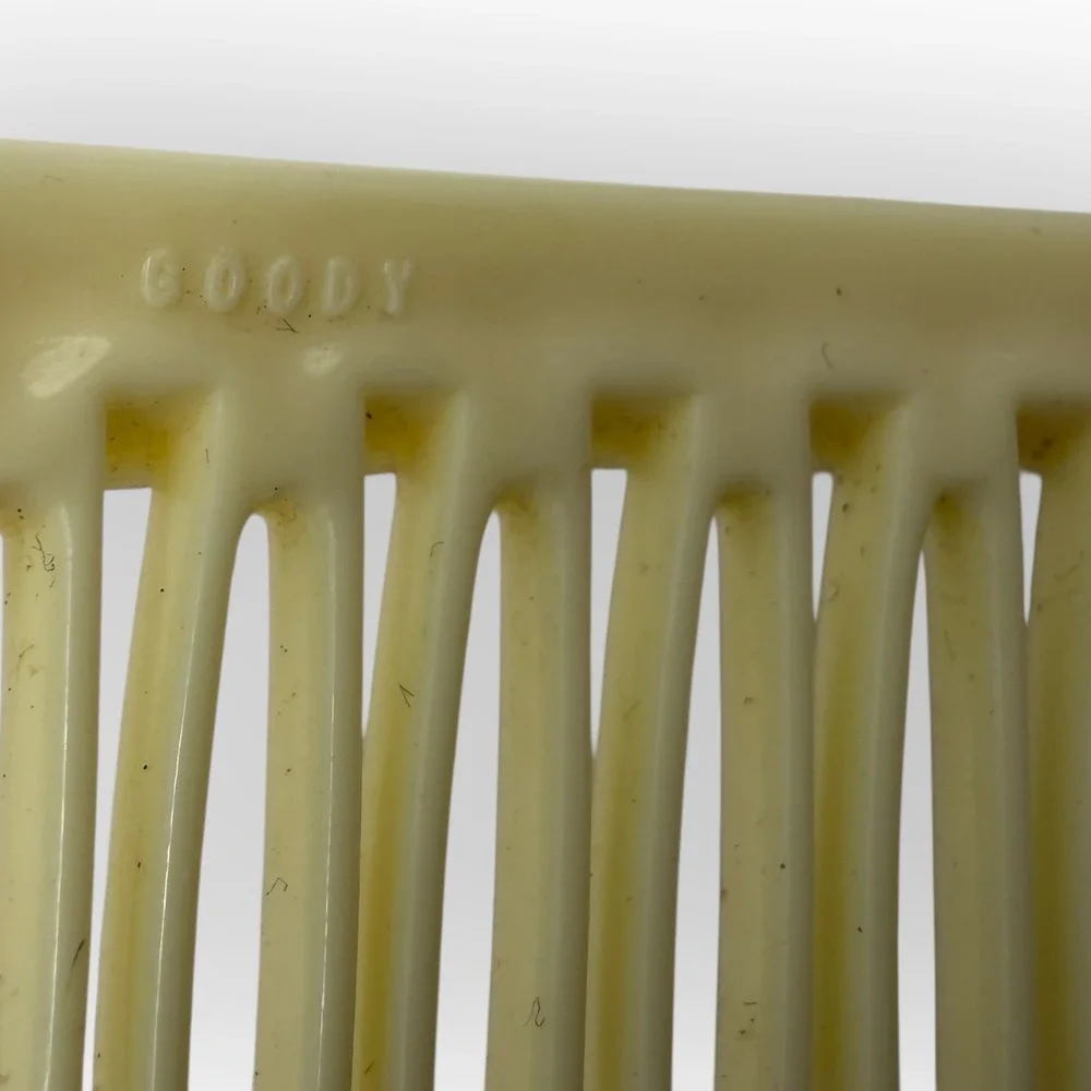 Vintage Goody Hair Side Combs Lot of 7‎ Plastic 4B USA Pink Cream Brown Tortoise